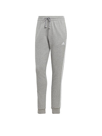 ADIDAS | Damen Jogginghose Essentials 3-Stripes French Terry Cuffed | hellgrau