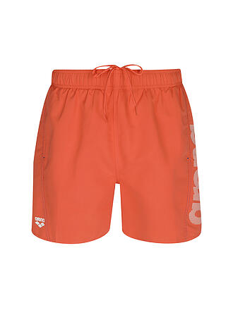ARENA | Herren Badeshort Fundamentals Logo | orange