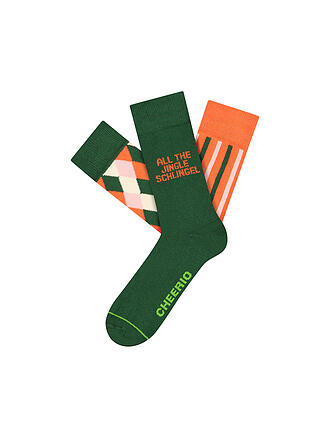 CHEERIO | Freizeitsocken Christmas Merry in Style 3er Pack | grün
