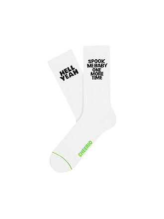 CHEERIO | Freizeitsocken Halloween Words of Witchdom 2er Pack | weiß