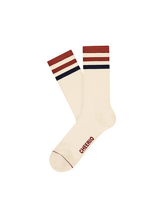 CHEERIO | Freizeitsocken Tennis Type Retro 2er Pack | creme
