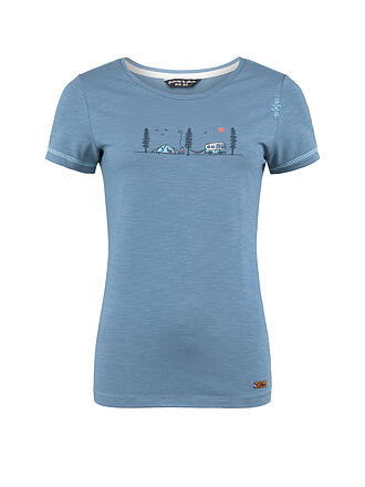 CHILLAZ | Damen Klettershirt Gandia Chillaz Logo Floral | blau