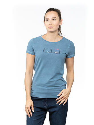 CHILLAZ | Damen Klettershirt Gandia Chillaz Logo Floral | blau