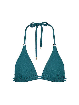 CYELL | Damen Bikinioberteil Flora Teal | dunkelgrün