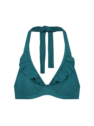 CYELL | Damen Bikinioberteil Flora Teal | dunkelgrün