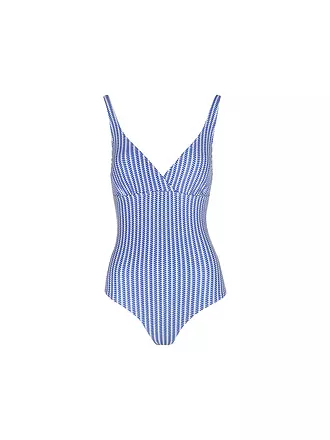 HOT STUFF |  Damen Badeanzug V-Neck | blau