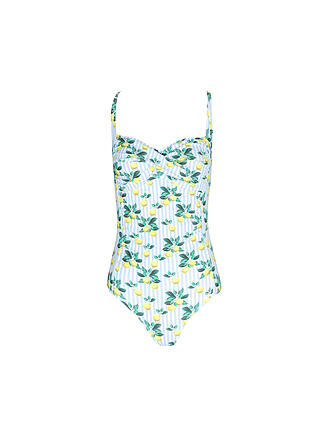 HOT STUFF | Damen Badeanzug Twisted Flower Power | grün