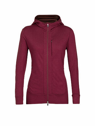 ICEBREAKER | Damen Fleecejacke Quantum III Hoodie | beere