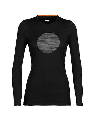 ICEBREAKER | Damen Funktionsshirt 200 Oasis LS Crewe Ski Circle | schwarz