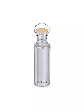 KLEAN KANTEEN | Edelstahl Trinkflasche Reflect 800ml Bambus-Schraubverschluss Mirrored Stainless | 