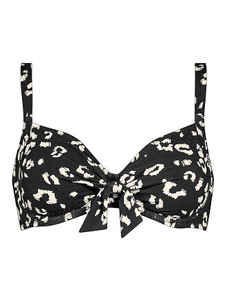 LIDEA | Damen Bikinioberteil Black-White | schwarz