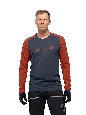 NORRØNA | Herren Funktionsshirt Fjora Equaliser Lightweight | dunkelrot