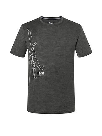 SUPER NATURAL | Herren Funktionsshirt Climbing Line | grau