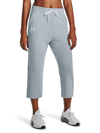 UNDER ARMOUR | Damen Jogginghose UA Rival Terry Flare Crop | hellblau