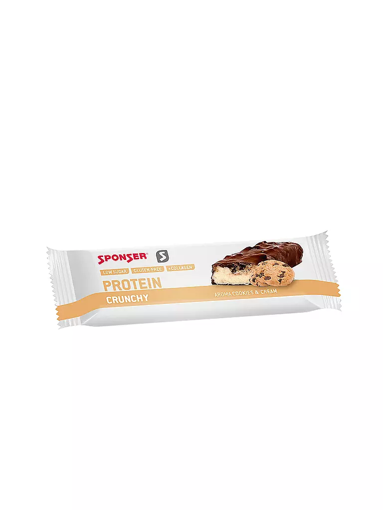 SPONSER | Proteinriegel Crunchy Cookies/Cream | hellbraun