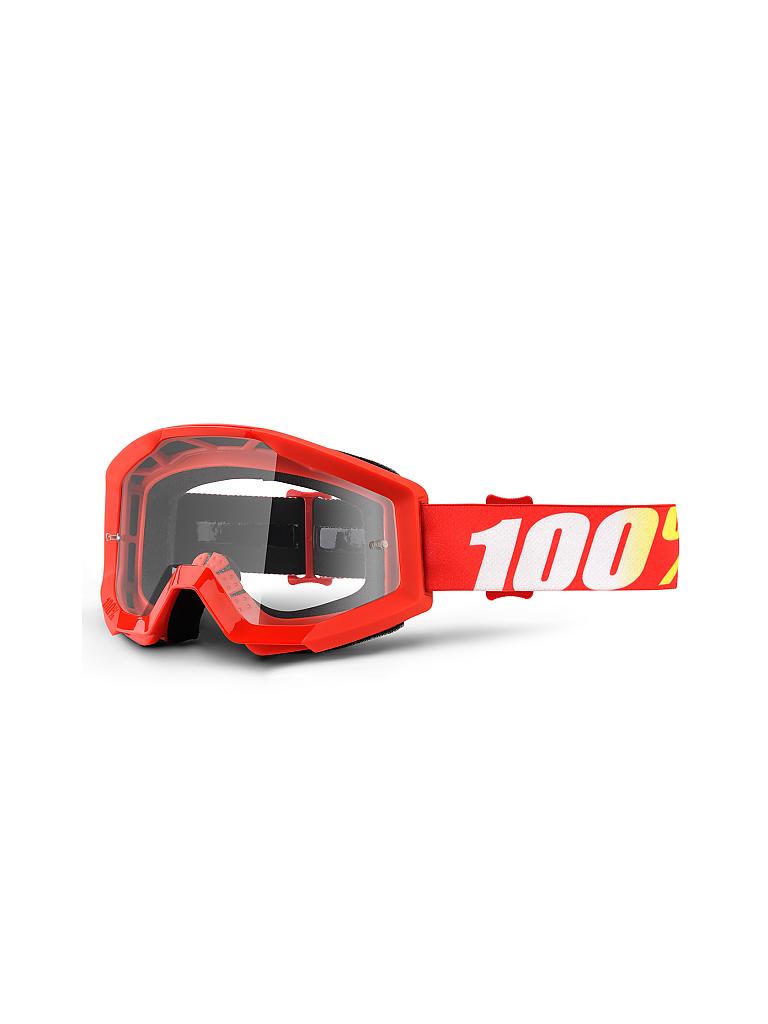 100% | MTB-Brille The Strata Youth Furnace/Clear Lens | rot