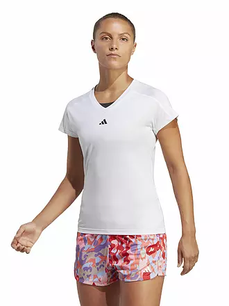 ADIDAS | Damen Fitnessshirt AEROREADY Train Essentials Minimal Branding V-Neck | weiss