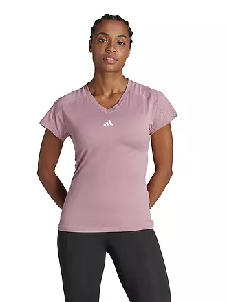 ADIDAS | Damen Fitnessshirt AEROREADY Train Essentials Minimal Branding V-Neck | beere