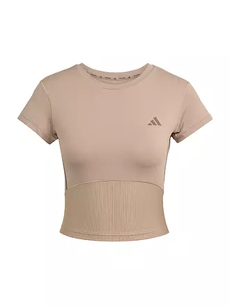 ADIDAS | Damen Fitnessshirt Hyperglam Ripp-Baby | braun