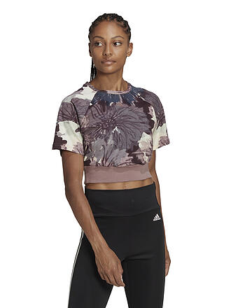 ADIDAS | Damen T-Shirt Allover Print Cropped | beere