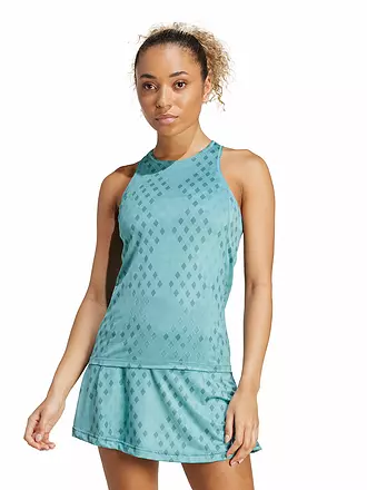 ADIDAS | Damen Tennistank Club Climacool Grafik | petrol