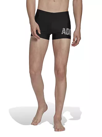 ADIDAS | Herren Beinbadehose Wording Swim Boxer | schwarz