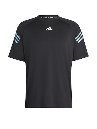 ADIDAS | Herren Fitnessshirt Train Icons 3-Streifen Training | schwarz