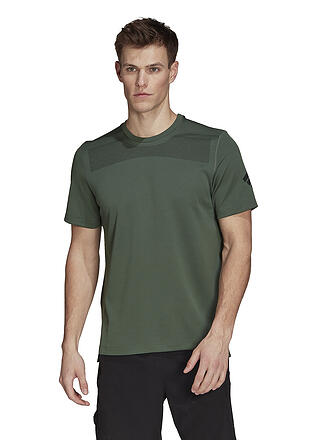 ADIDAS | Herren Fitnessshirt Workout Front Rack Impact Print | olive