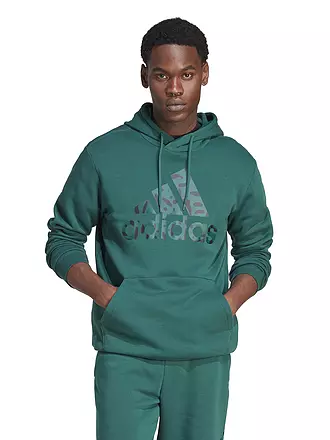 ADIDAS | Herren Hoodie Essentials French Terry Big Logo | dunkelgrün