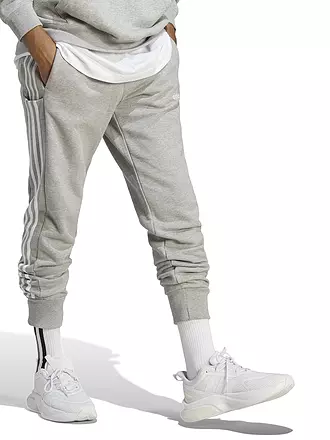 ADIDAS | Herren Jogginghose Essentials French Terry Tapered Cuff 3-Streifen | schwarz
