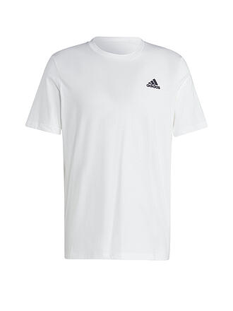 ADIDAS | Herren T-Shirt Essentials Single Jersey Embroidered Small Logo | weiss