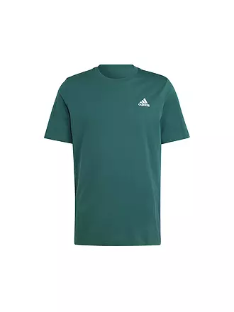 ADIDAS | Herren T-Shirt Essentials Single Jersey Embroidered Small Logo | dunkelgrün