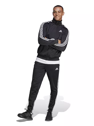 ADIDAS | Herren Trainingsanzug Sportswear Basic 3-Streifen Tricot | schwarz