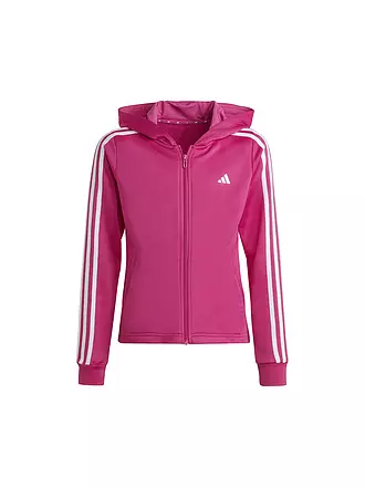 ADIDAS | Mädchen Kapuzenjacke Train Essentials AEROREADY Regular-Fit 3-Streifen | rosa