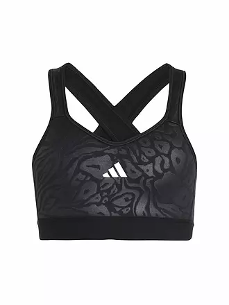 ADIDAS | Mädchen Sport-BH Animal Print Marshmallow Print | schwarz