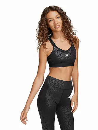 ADIDAS | Mädchen Sport-BH Animal Print Marshmallow Print | schwarz