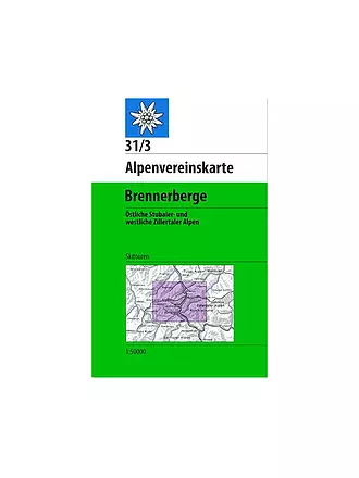 ALPENVEREIN | AV 31/3 Alpenvereinskarte WEG Stubaier Alpen, Brennerberge 1:50.000 | keine Farbe