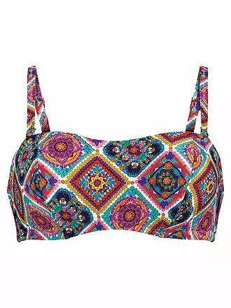 ANITA | Damen Bikinioberteil Crochet Flower | bunt