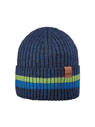 ARECO | Kinder Mütze Umschlag Kids Stripes | blau