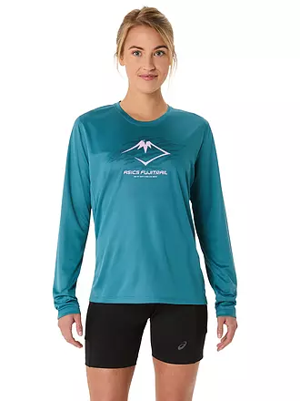 ASICS | Damen Laufshirt Fujitrail Logo LS Top | petrol