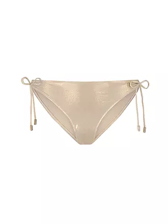 BEACHLIFE | Damen Bikinihose Gold Champagne side tie | gold