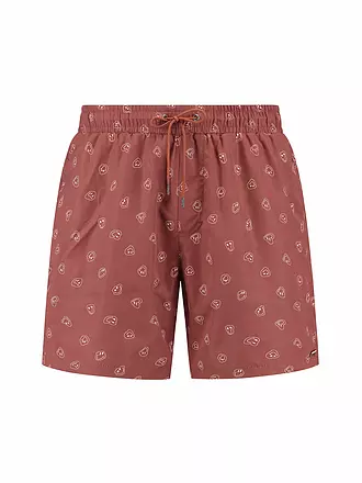 BEACHLIFE | Herren Badeshort | dunkelrot