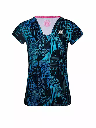 BIDI BADU | Damen Tennisshirt Bella 2.0 Tech V-Neck | dunkelblau