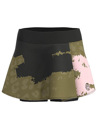 BIDI BADU | Damen Tennisskort Colortwist Printed Wavy | olive