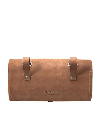 BROOKS ENGLAND | Fahrrad Werkzeugtasche Challenge Leather Dark Tan | schwarz