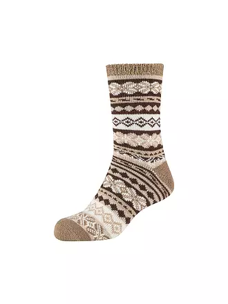CAMANO | Damen Freizeitsocken Norwegian Cosy | camel