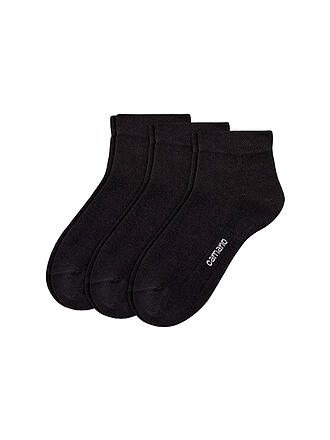 CAMANO | Mädchen Kurzsocken CA-Soft Quarter 3er Pkg. | schwarz