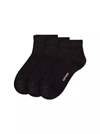 CAMANO | Mädchen Kurzsocken CA-Soft Quarter 3er Pkg. | schwarz