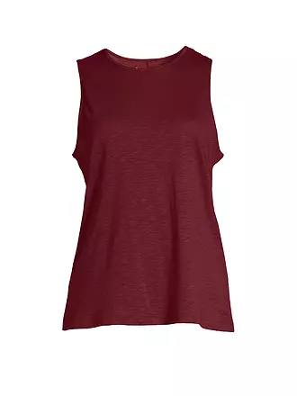 CASALL | Damen Fitnesstank Soft Texture | dunkelrot
