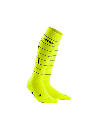 CEP | Damen Kompressionsstutzen Reflective Socks | gelb